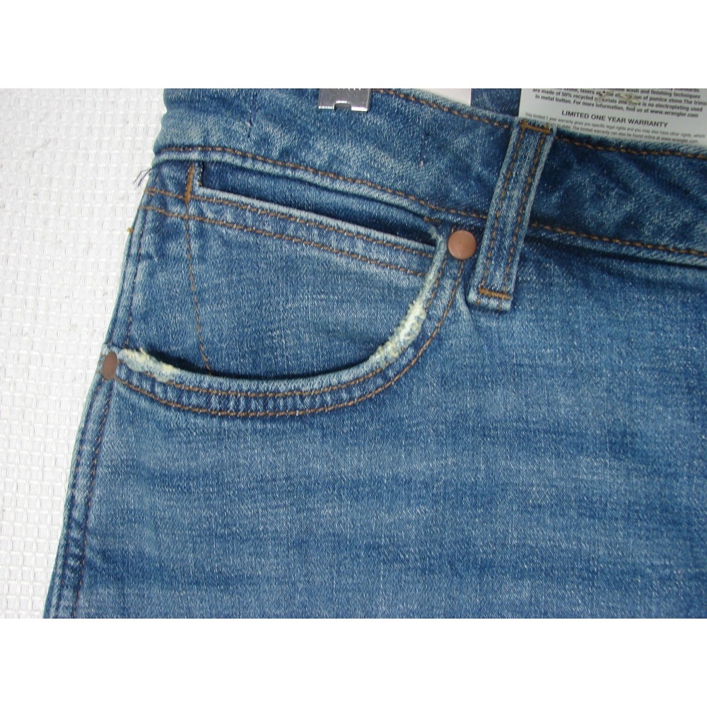 New Wrangler Retro Trumpet Flare Womens Jeans 32x32 Blue High Rise Rodeo Cowgirl - Picture 13 of 13